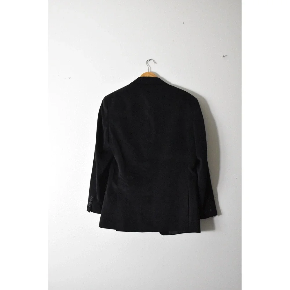 Calvin Klein Corduroy Blazer Mens 40R Black Y2K Two Button Sport Coat